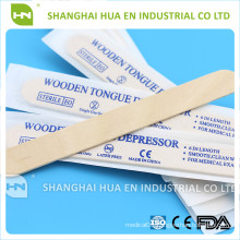 E-O Sterile disposable wooden tougue depressor for medical use